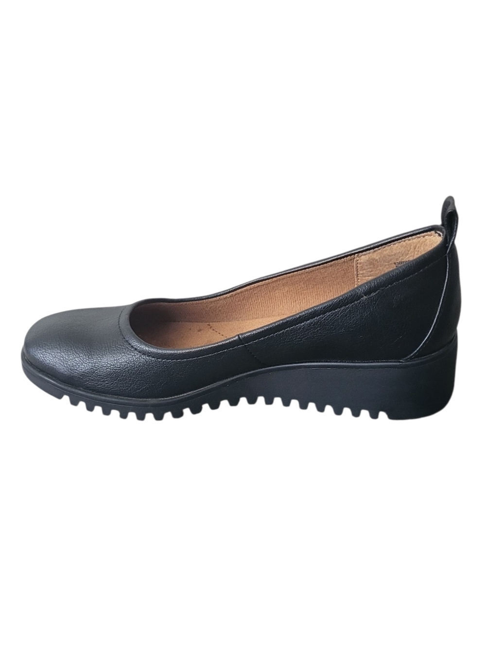 Eurosoft Women's Black Wedge Slip-On Ballet Flat Suze 8.